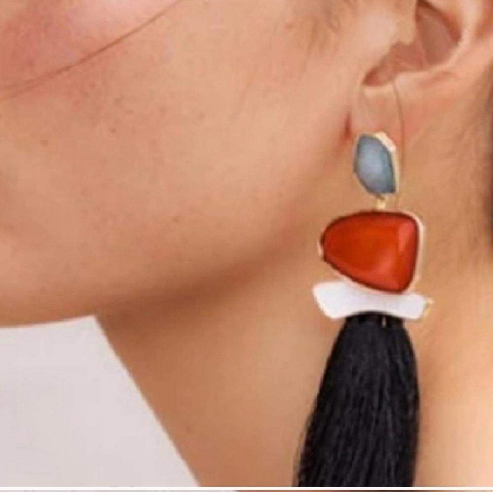Tassel earrings FRINGE FASHION STYLE 2018 and free gift